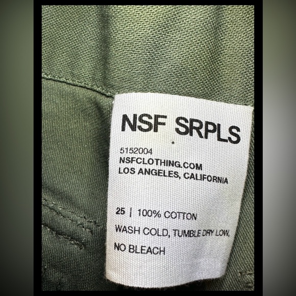 NSF / SRPLS US MILITARY BAKER PANTS OLIVE NWT Size 25 - Picture 8 of 9